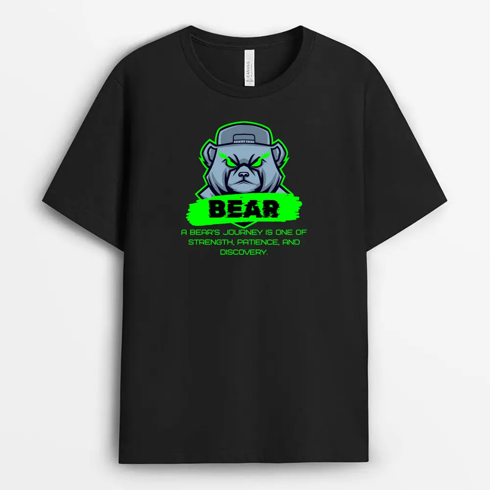 A Bears Journey Is One Of Strength Patience And Discovery Oggyxtee T-Shirt - Black