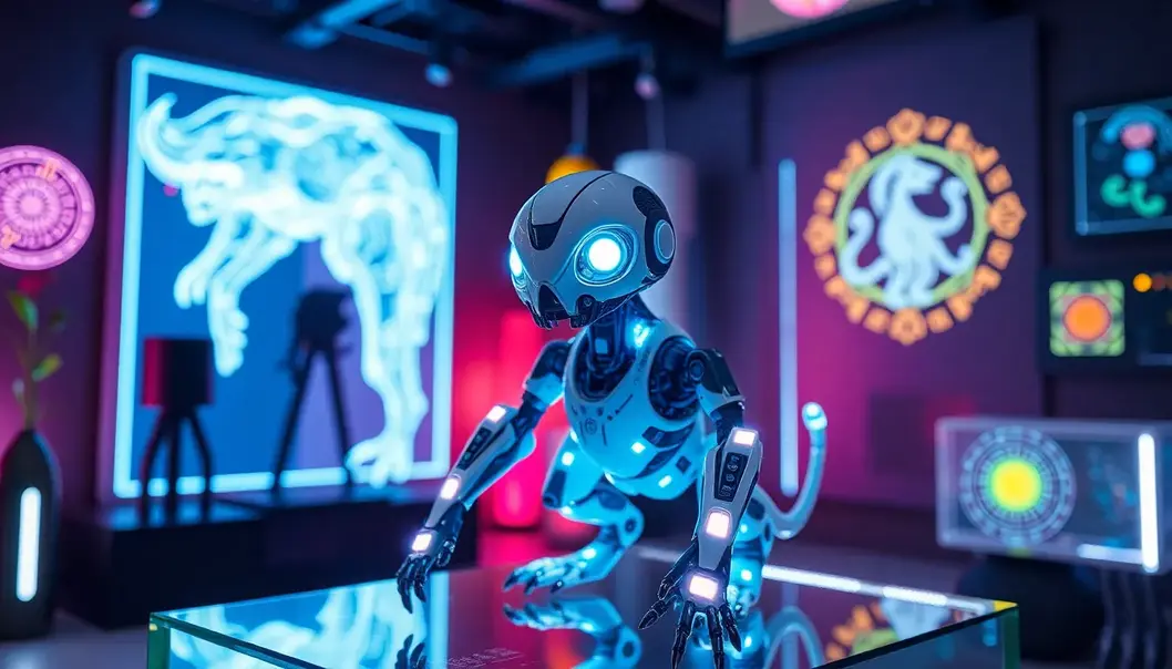A captivating cybernetic creature figure that brings futuristic elements to life.