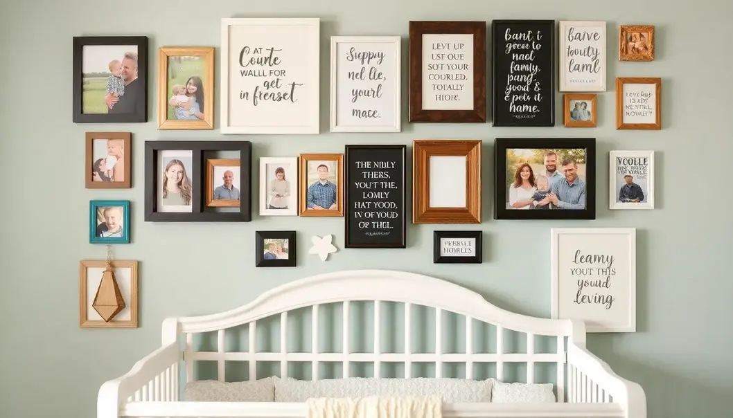 A delicate, handmade mobile adds a personal touch to this cozy nursery.